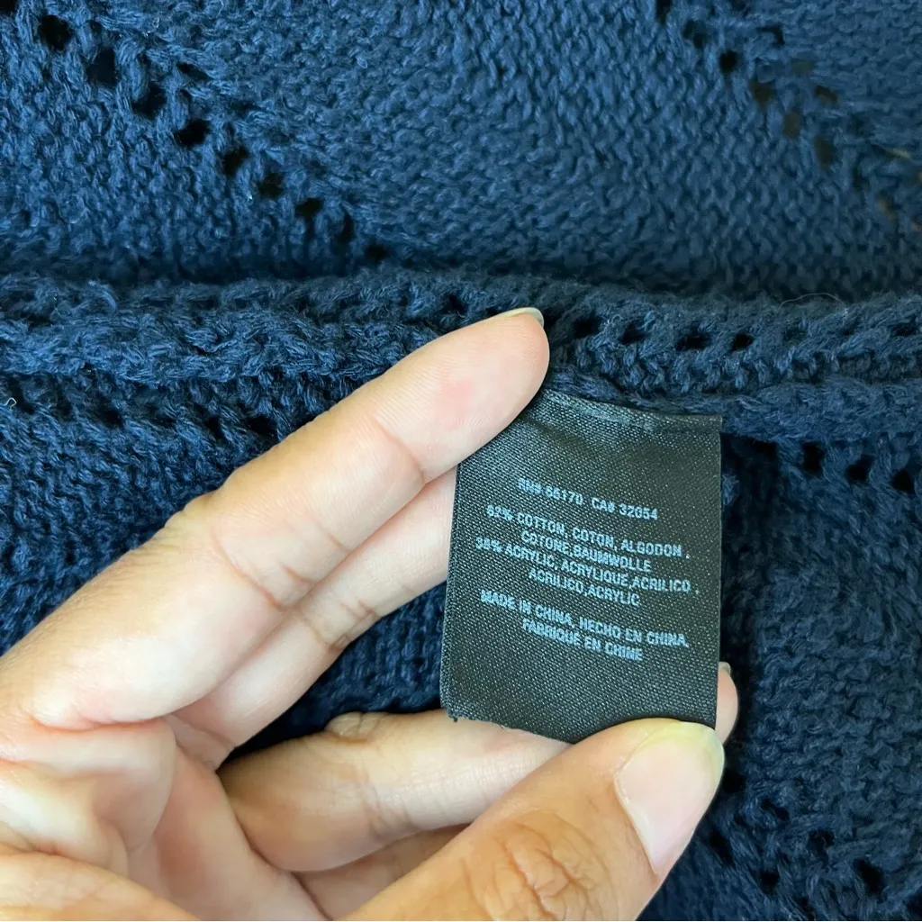 Anthropologie Meadow Rue Blue Eyelet Cardigan - Image 7