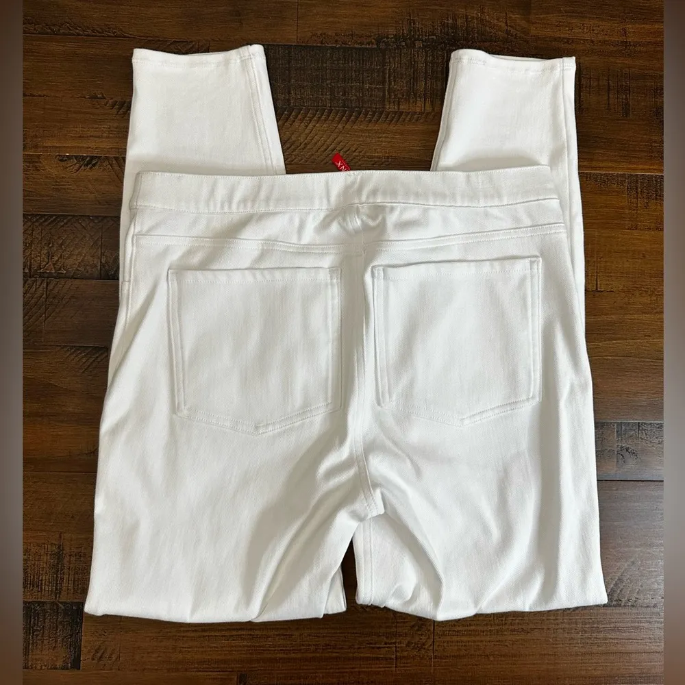 Spanx White Skinny Jeans Size X-Large Denim Compression Stretch Pull On XL - Image 5