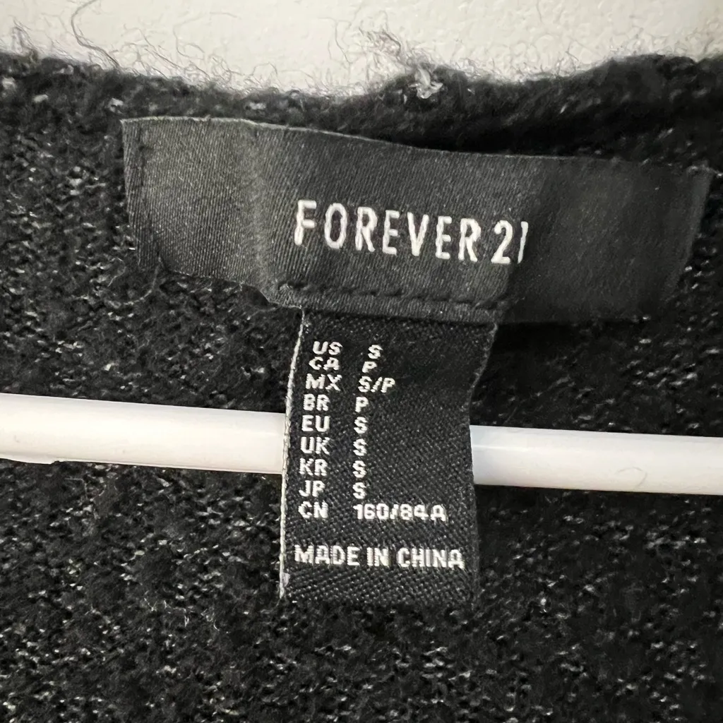 Forever 21 Long Black Cardigan - Image 3