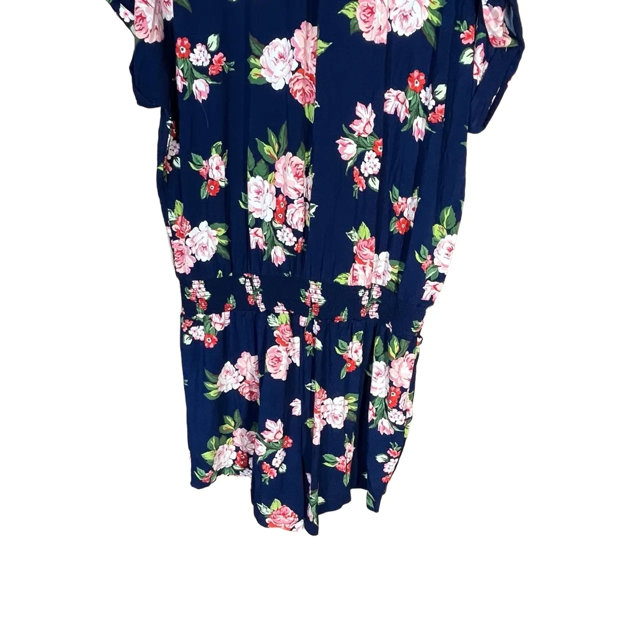 NWT Matilda Jane Blue Floral Pattern Button Front Short Sleeve‎ Romper Large - Image 10