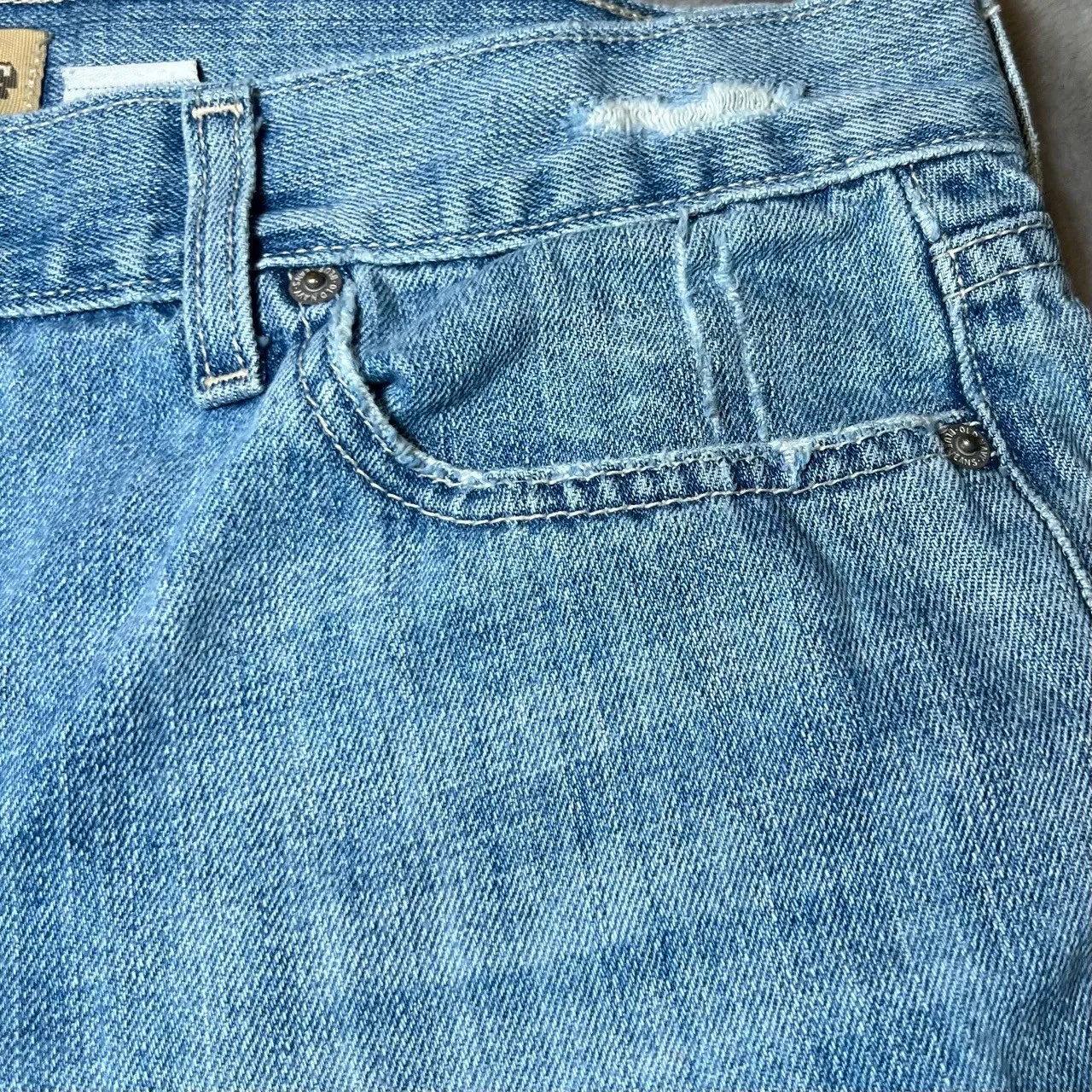 Old Navy Vintage Boy-Cut Jeans Womens Size 12 Short Low Waist Distressed Y2K - Image 10