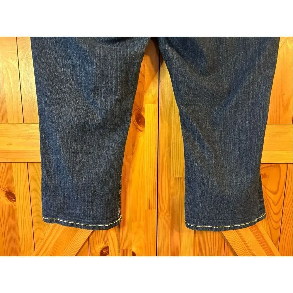 A.n.a. Crop Back Flap Pockets Women's size 20W Dark Wash Blue Denim Jeans (0885) - Image 5