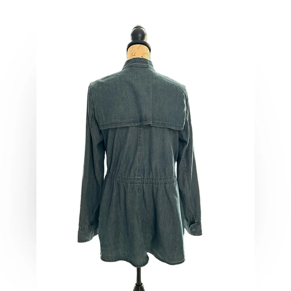 Urban Outfitters Silence + Noise Kirra Swing Chambray Trench Coat Sz Medium NWT - Image 7