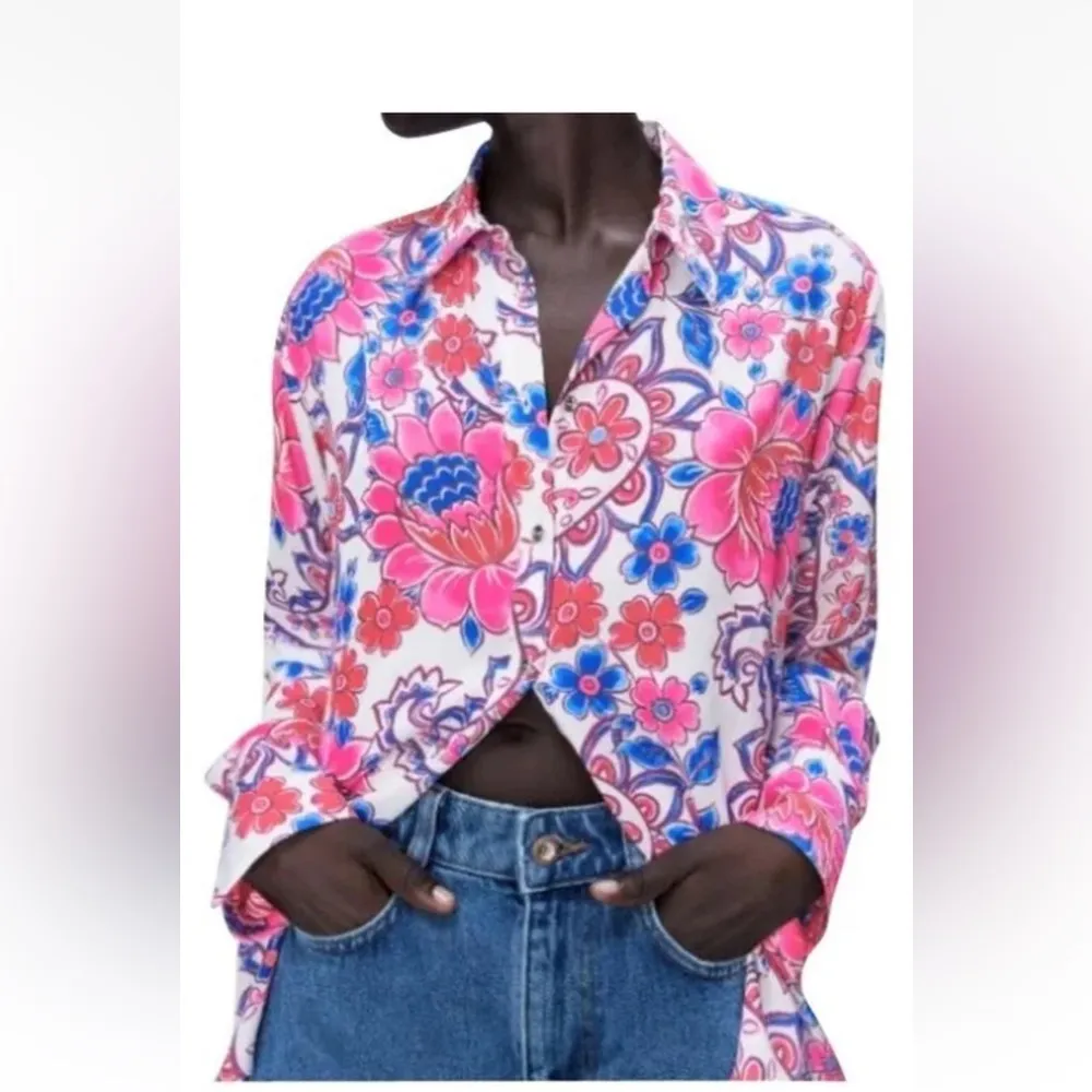 Zara button down silky shirt 8514/168/330 - Image 3