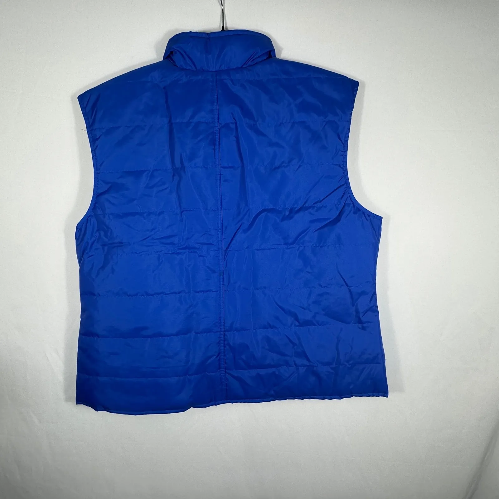 Talbots Blue Puffer Vest Quilted Full Zip Pockets Women's XL - Image 5
