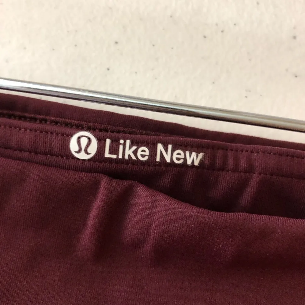 Lululemon Womens Train Times Crop 17" Garnet Red 4 - Image 3