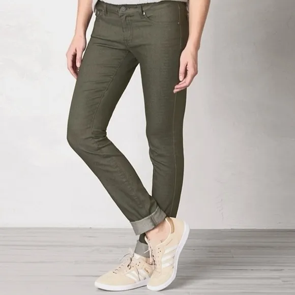 Prana‎ Kara Jeans Olive Green Size 8/29 - Image 3