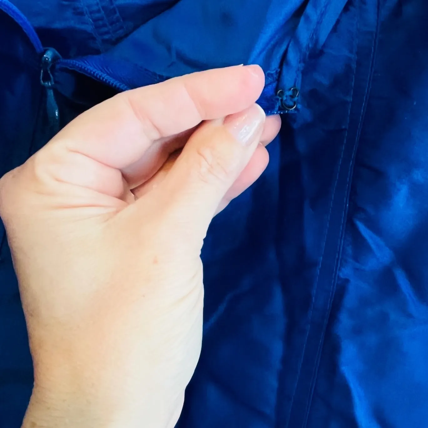 Areli Collection Royal Blue 100% Silk Flair Skirt Made in USA Size 10 Festival - Image 8