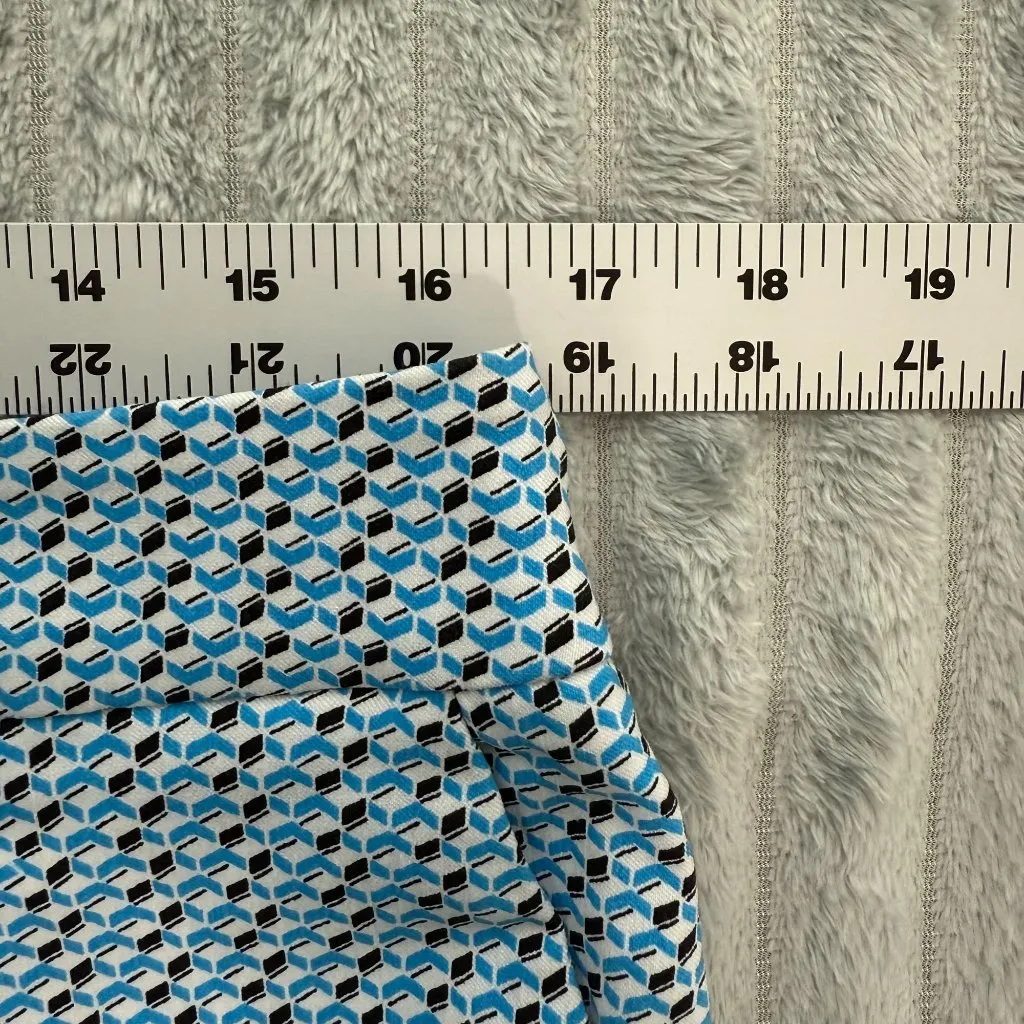 Counterparts Shorts Womens 10 Blue Geometric Chino Casual‎ Golf Stretch Pockets - Image 5