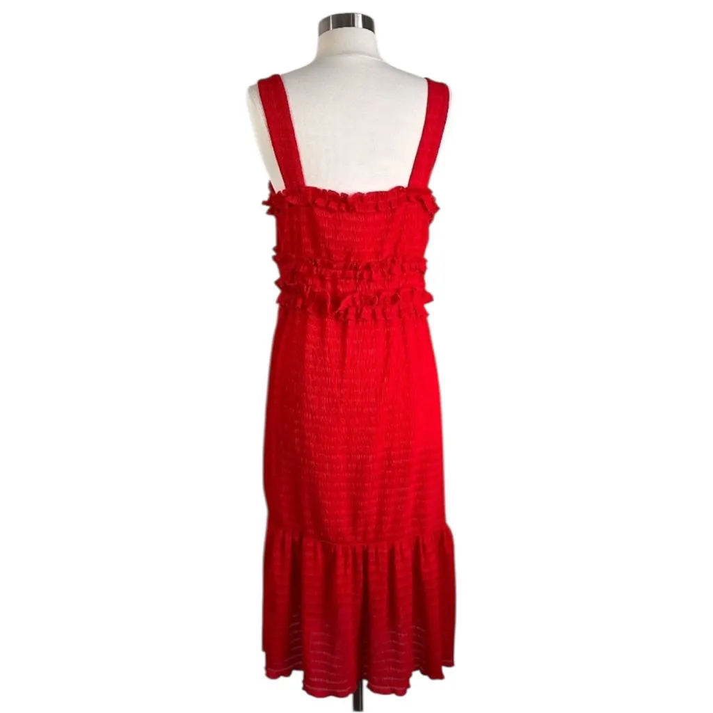 Gianni Bini Snyder Ruffle Tiered Midi Dress Red WORN ONCE Size XS - Image 7