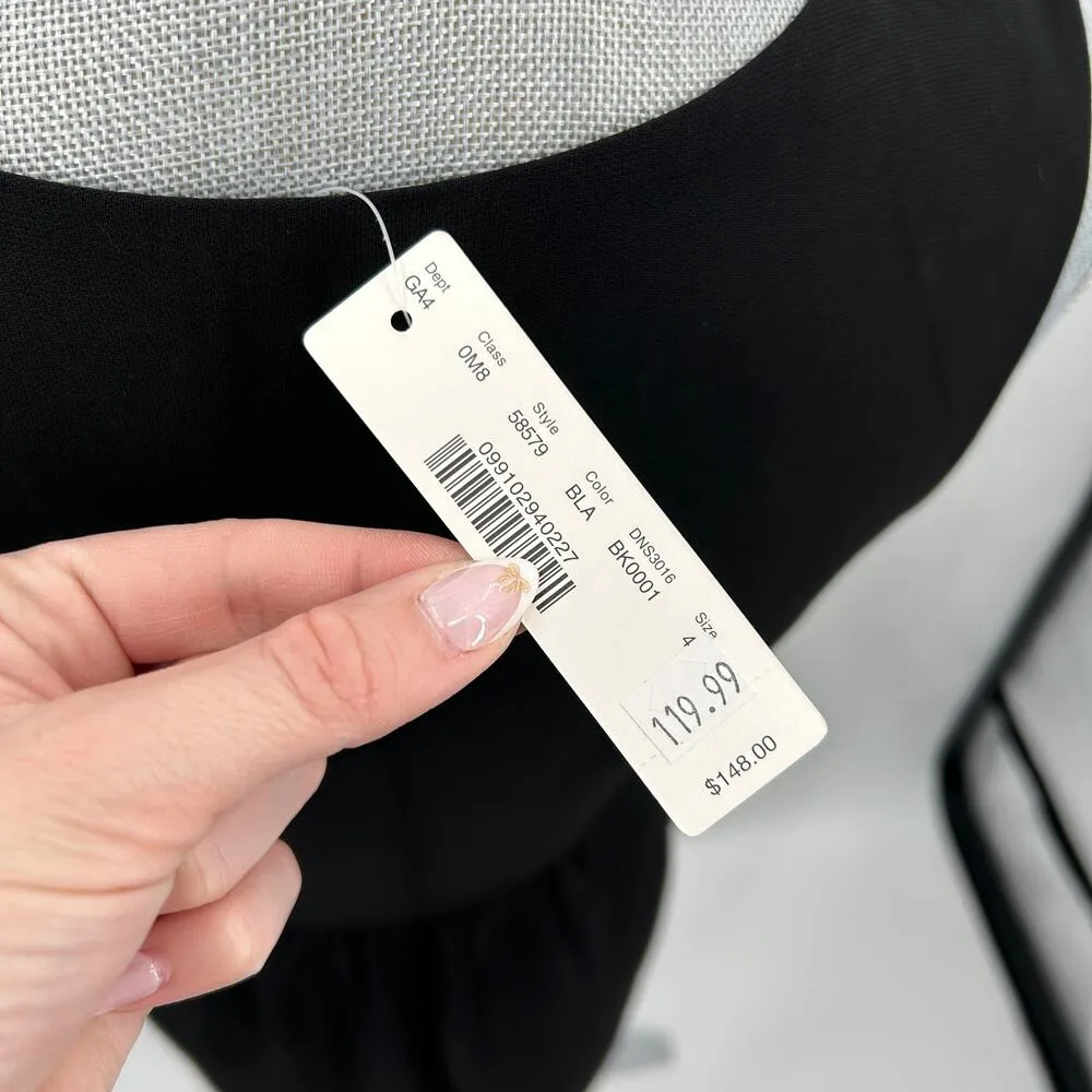 J. Crew Black Crepe Sleeveless Camille Cocktail Office Dress 58579 Size 4 - Image 7