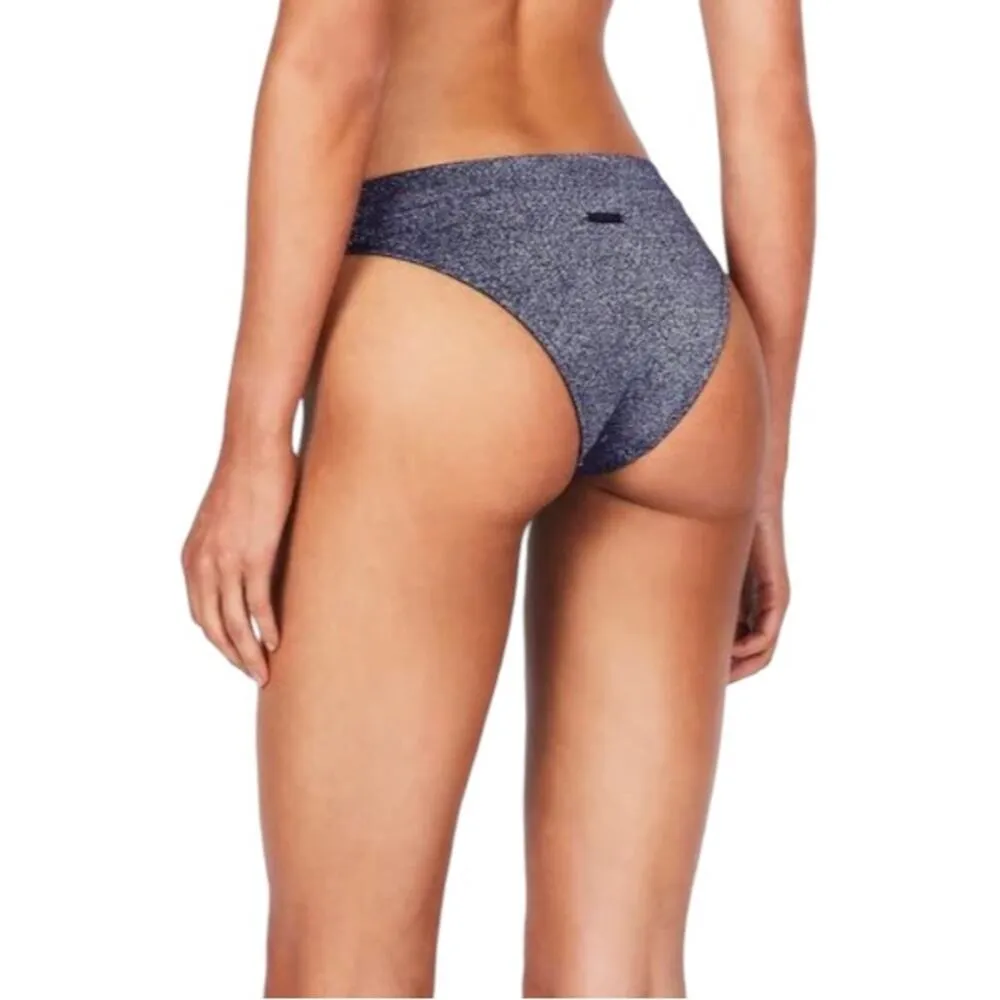 NWT Triangl Dylla Reversible Navy Shimmery Cheeky Bikini Bottom LARGE - Image 2