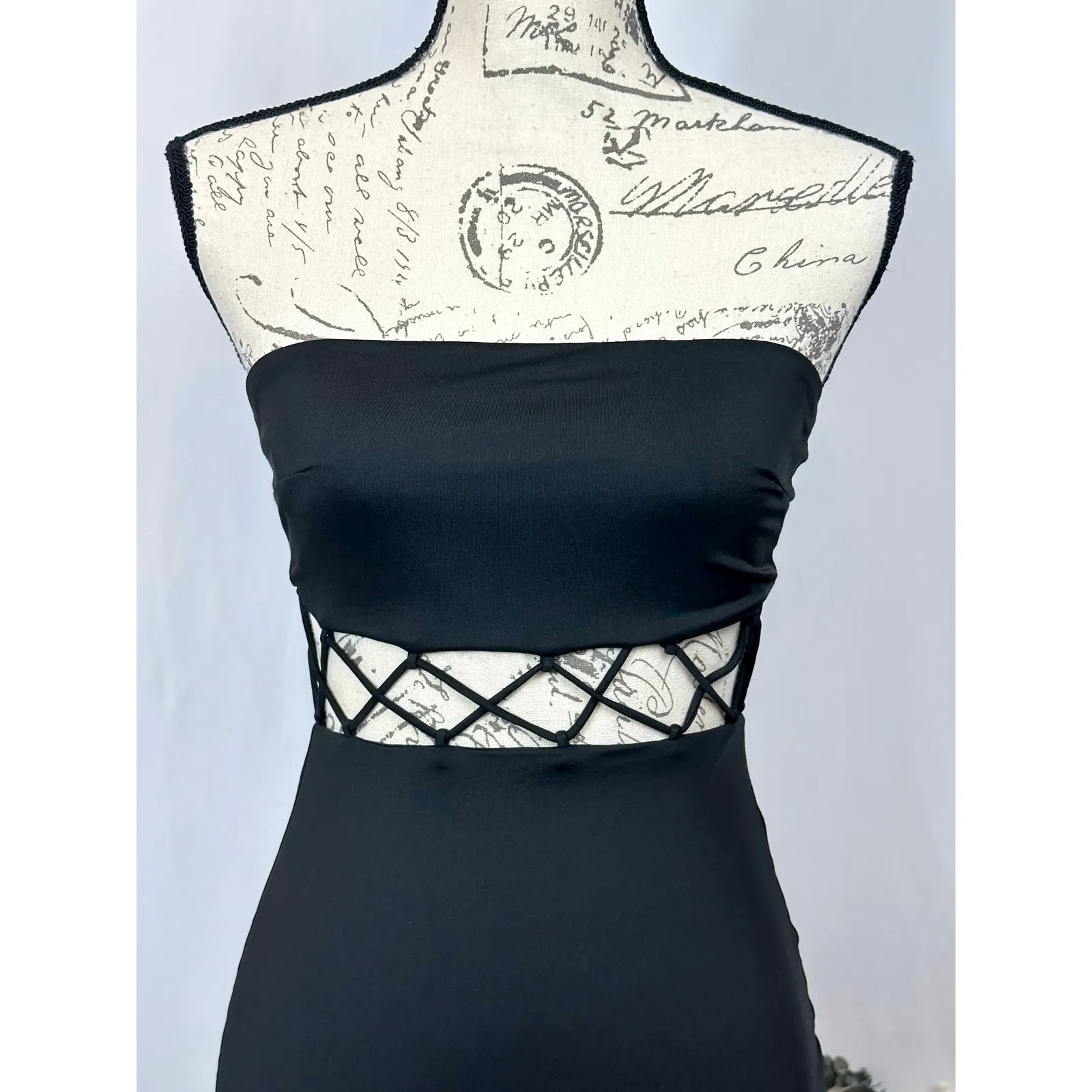 Runaway The Label Mae Partially See Through Maxi Dress Black S - Image 8