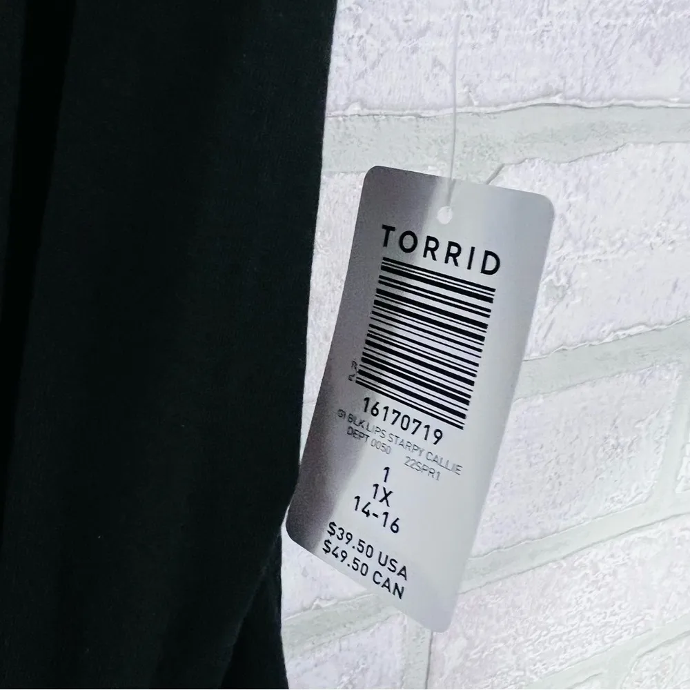 Torrid NWT Graphic Classic Fit Super Soft Off Shoulder Strappy Tee Size 1 - Image 11