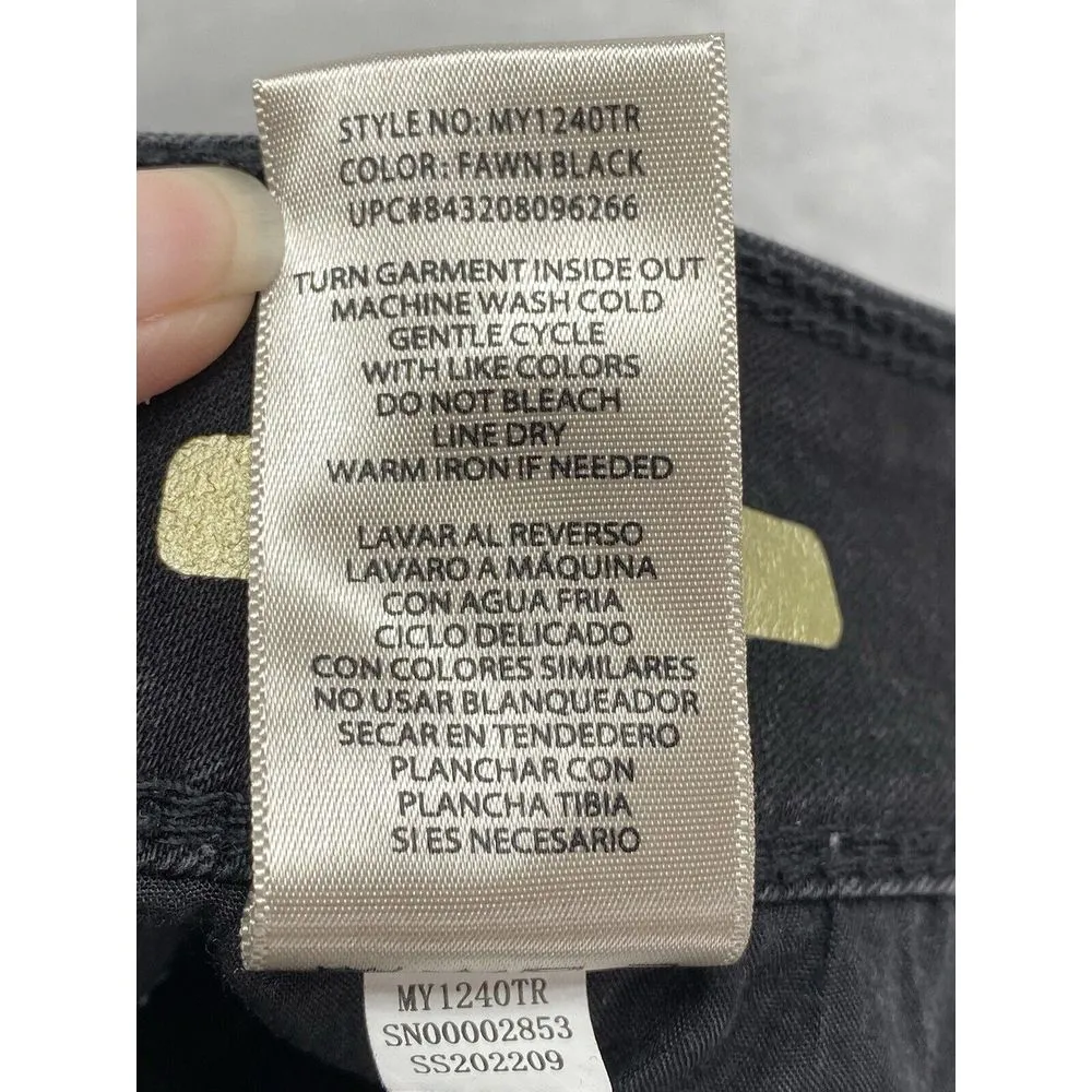 Seven7 Womens Size 12‎ Fawn Black Mid Rise Legging booty shaper Skinny Leg Jeans - Image 12
