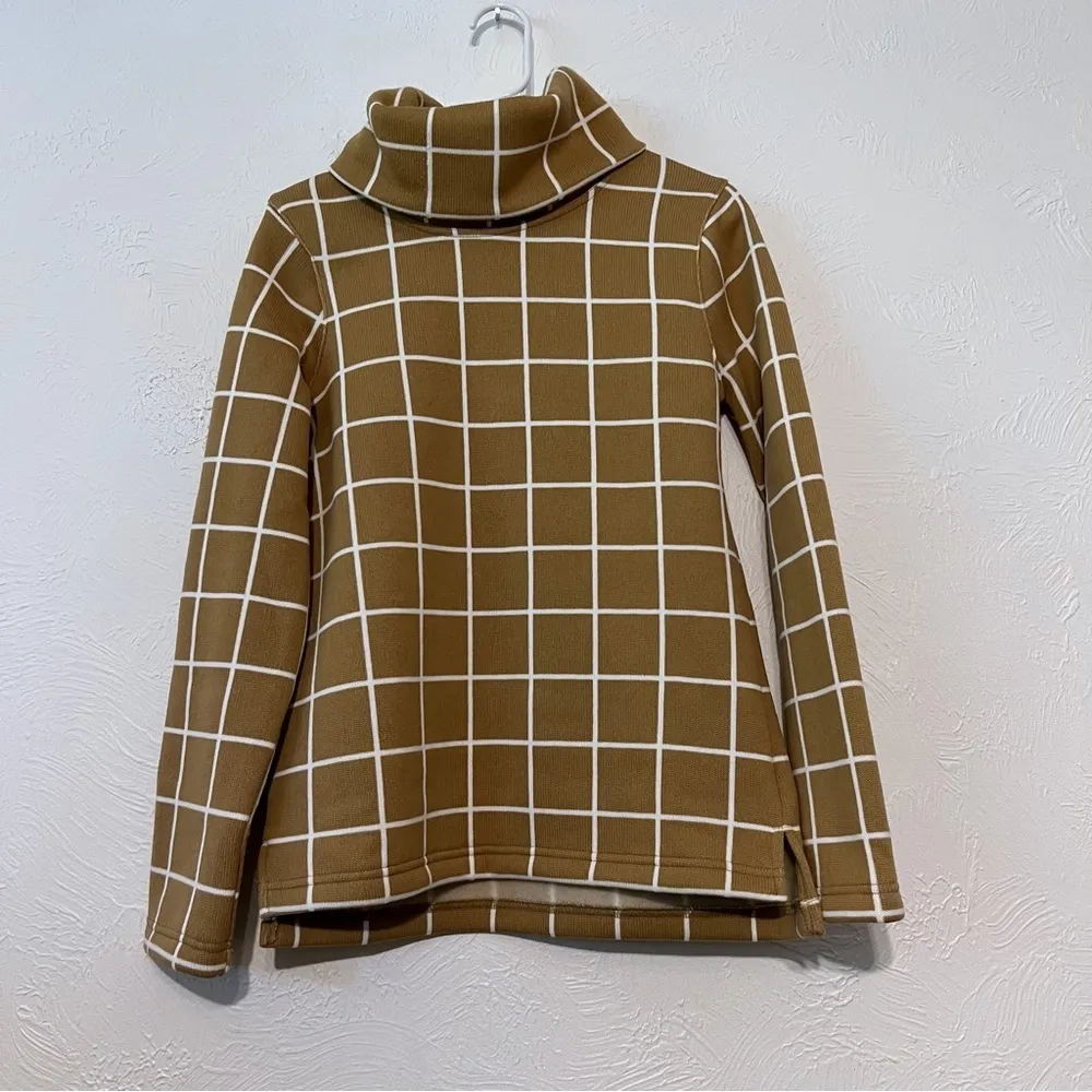 J Crew Women’s SZ S Funnel Neck Fleece Lined Pullover Sweater - Image 2