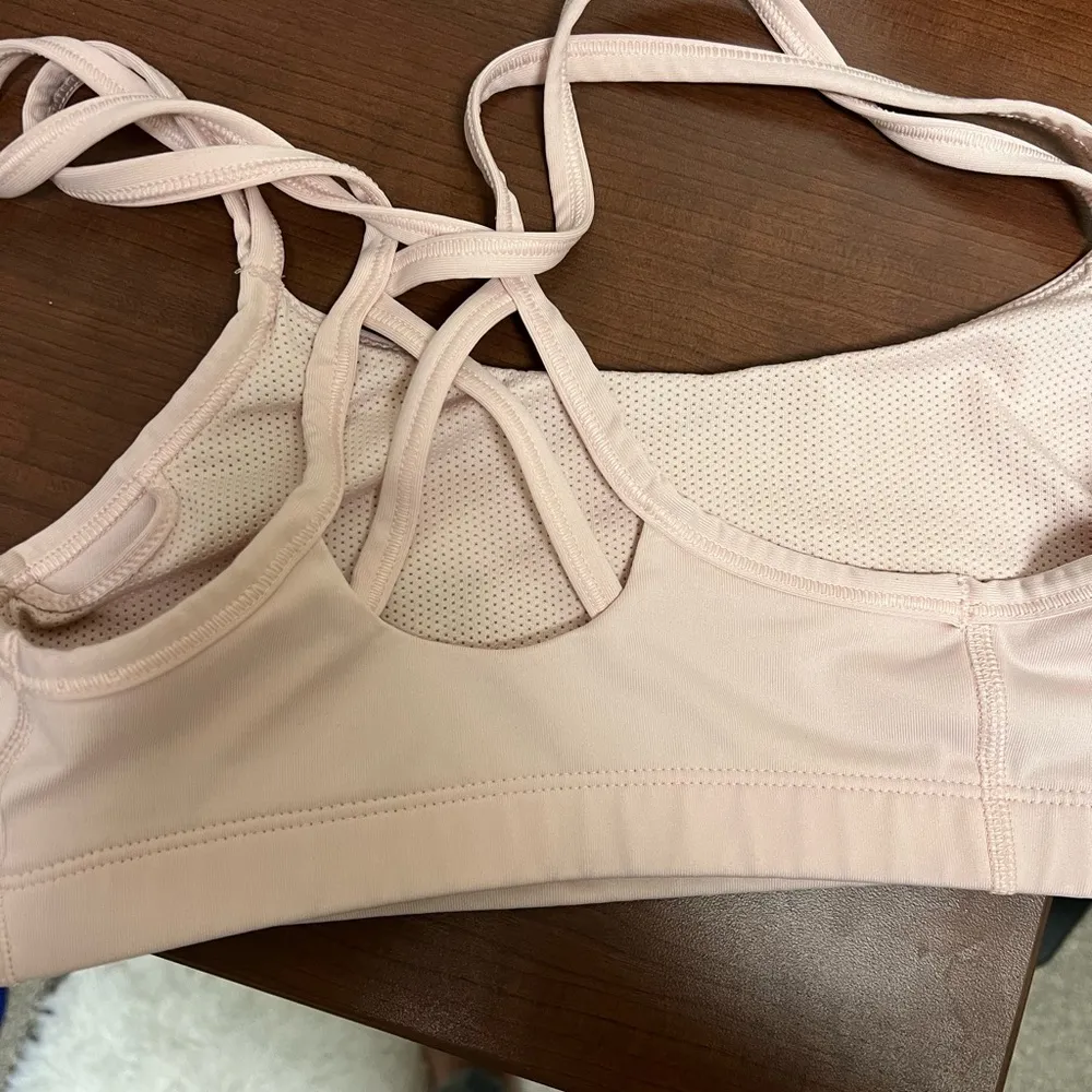 Nike Women's Light Pink Sports Bra - Image 2