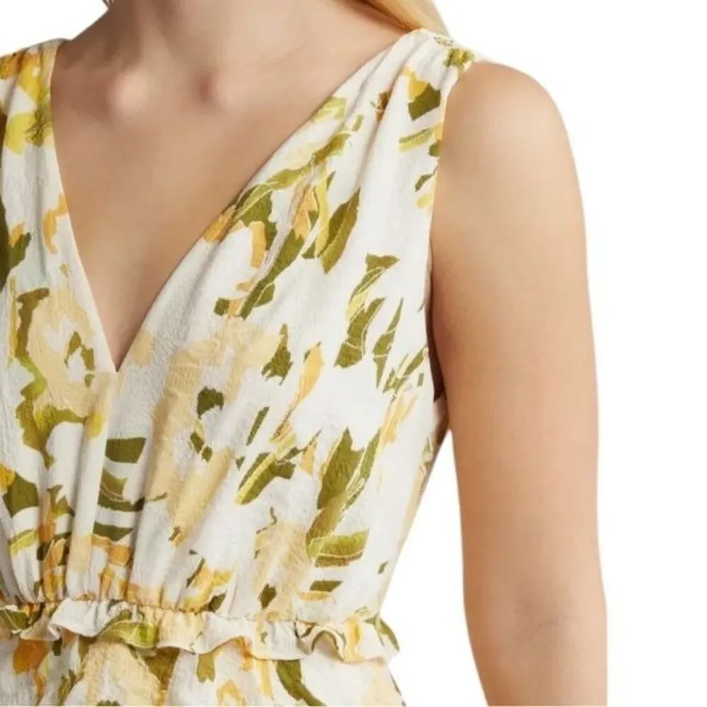 Chelsea28 Nordstrom Women's Yellow Floral Tiered Maxi Dress Size S NWT - Image 3