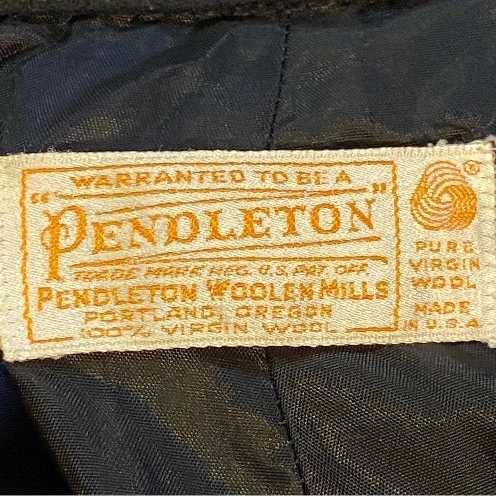 Vintage Pendleton Virgin Wool Trouser Pants High Rise Black Size 10 - Image 9