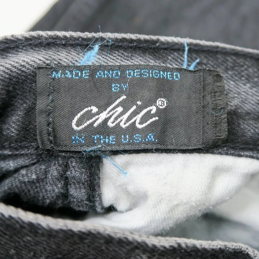 Vintage 80s Chic Black High Waisted Jeans Size 27 - Image 6