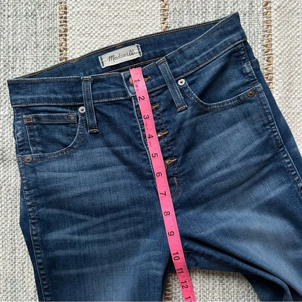 Madewell 10" High-Rise Skinny Jeans Chewed-Hem Edition Button Fly Women’s 24 - Image 6