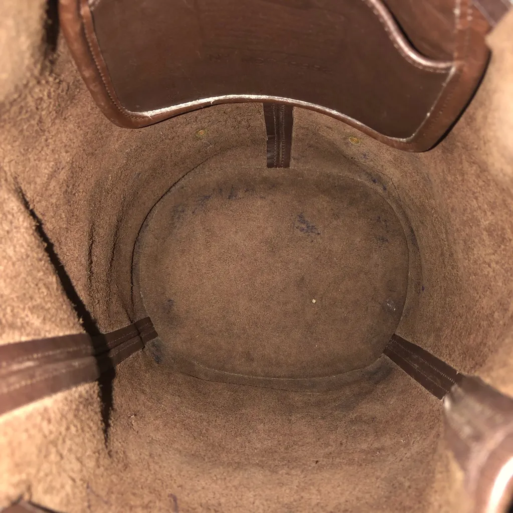 Vintage COACH Brown Glove Tanned Leather Large Sling Backpack Knapsack COA 9992 - Image 10