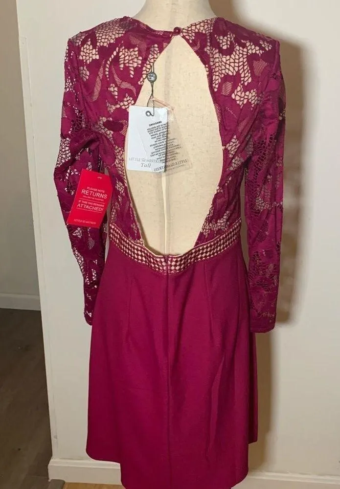 Little mistress size 8 tall fuchsia dress - Image 3