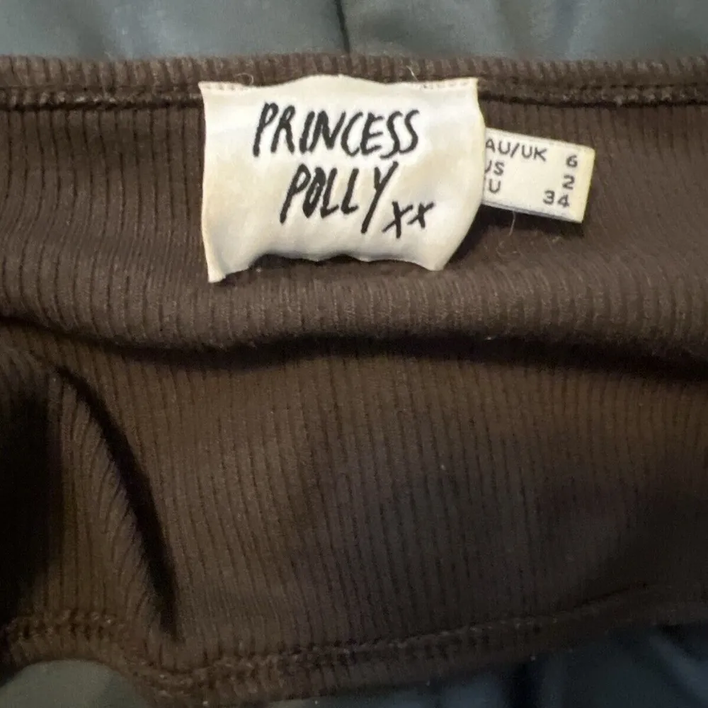 Princess Polly Becca Brown Ribbed Long Sleeve Bra Top Size 2 - Image 6
