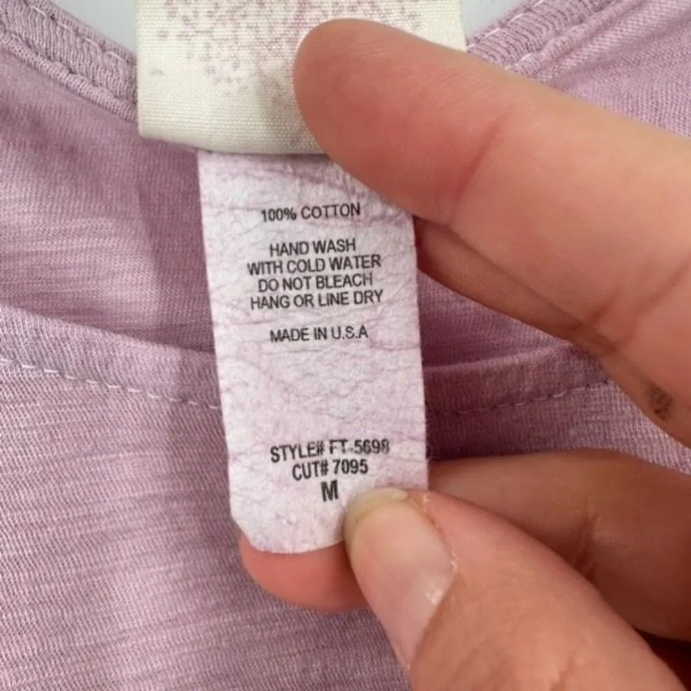 Freeloader Heathered purple scoop neck pocket baby doll shirt Medium 100% cotton - Image 4