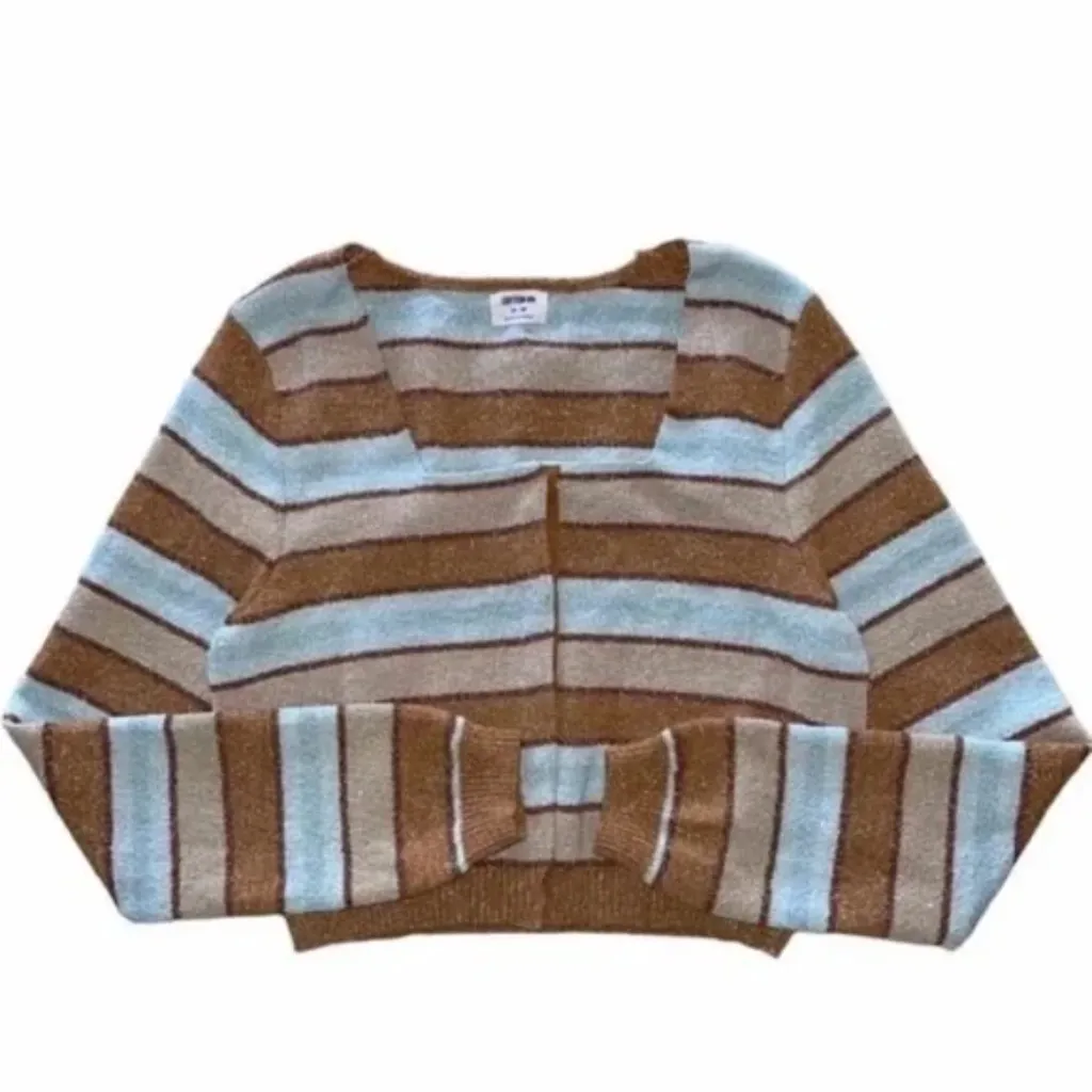 Cotton On Women's Cropped Set Up Stripe Cardigan Sweater - Image 3