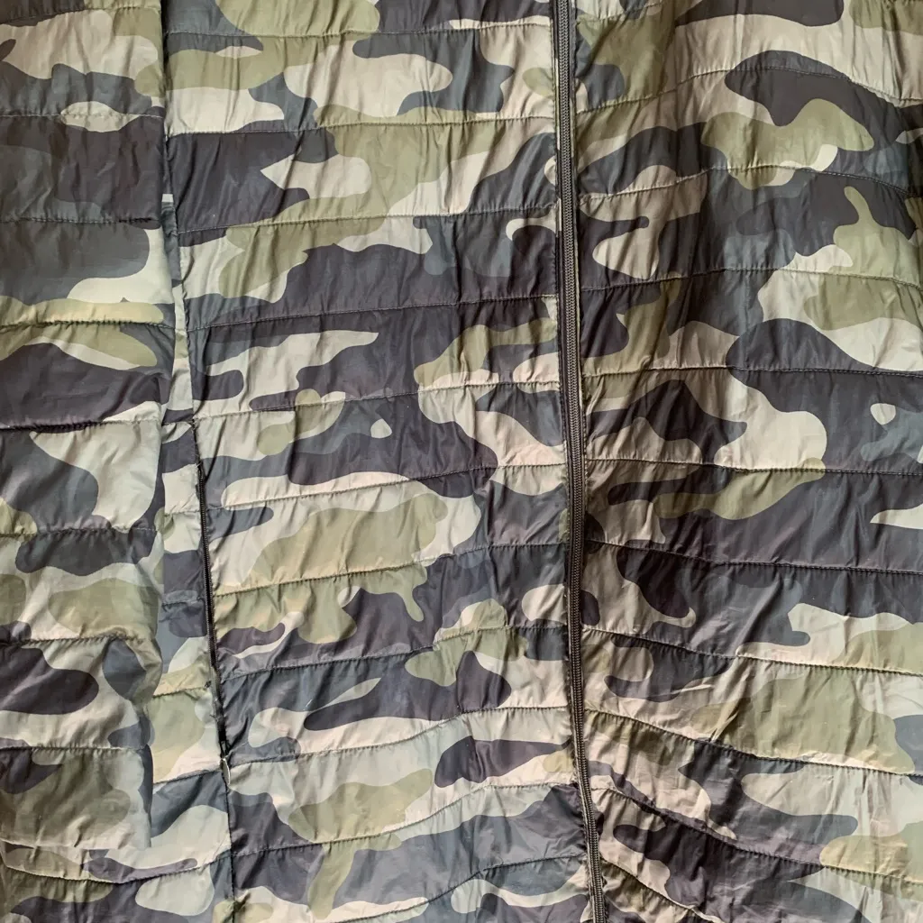 Torrid Camo Trench Coat Jacket Women Size 6 Medium Green Black Winter Puffer - Image 2