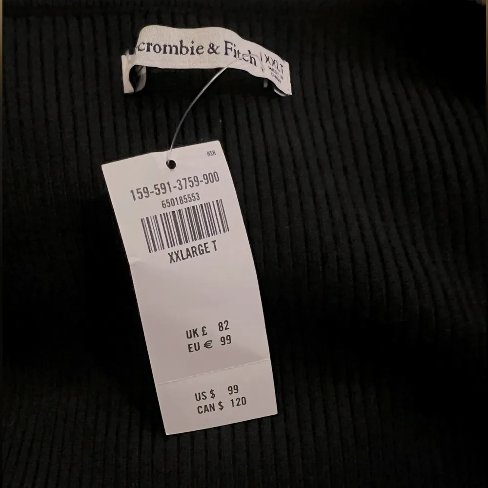 Abercrombie & Fitch Dress Black Ribbed Sweater Cut Out Bodycon Fit Size XXL NWT - Image 10