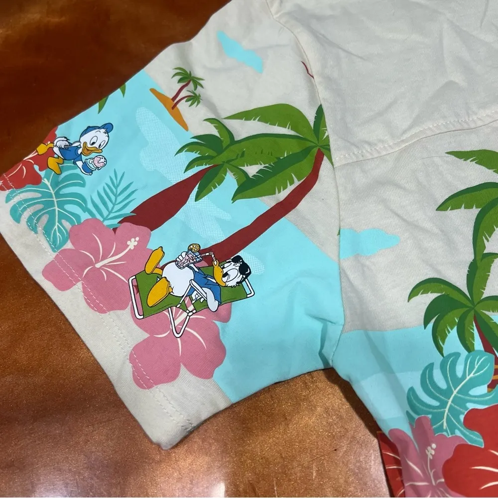 Disney Box Lunch Donald Duck Hawaiian organic cotton Tee shirt medium - Image 10