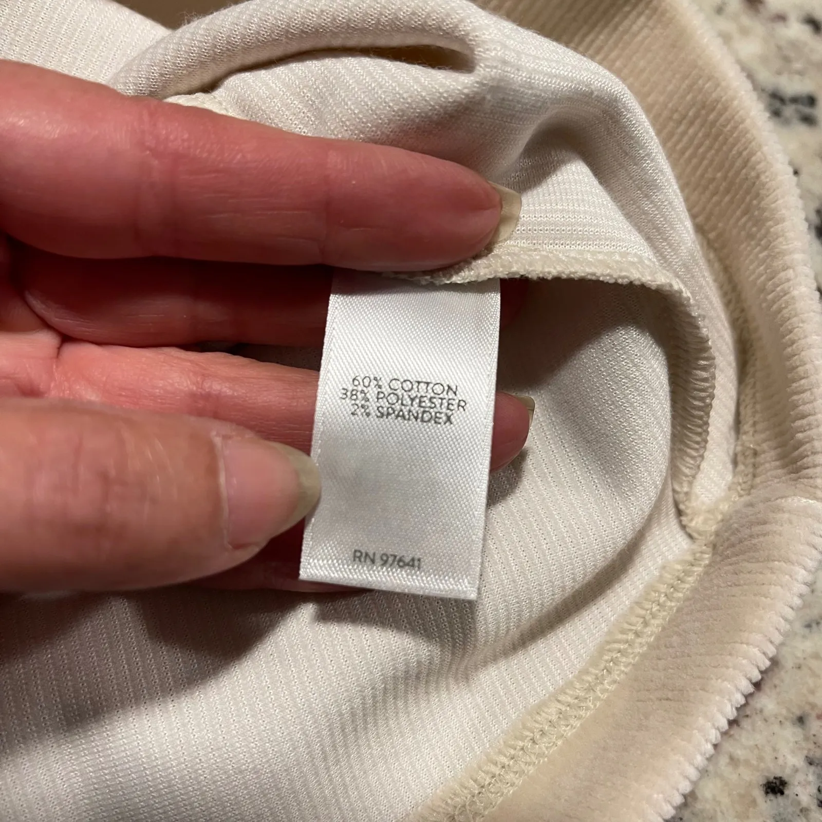 j Jill Oatmeal Corduroy Pullover Hoodie Relaxed Fit Size XL Tan - Image 5