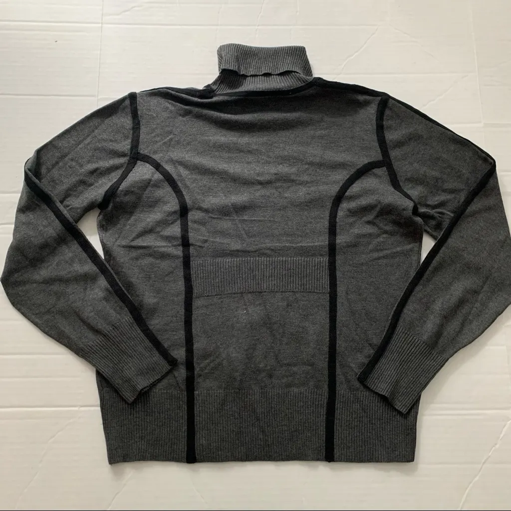 Carmen Marc Valvo Grey Black Turtleneck L - Image 6