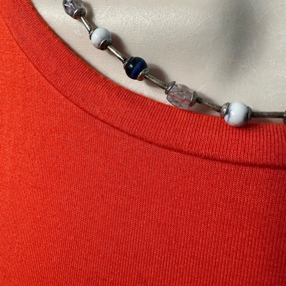 Beautiful Vintage Blue/White Beaded Necklace with Adjustable Strap Blue - Image 2