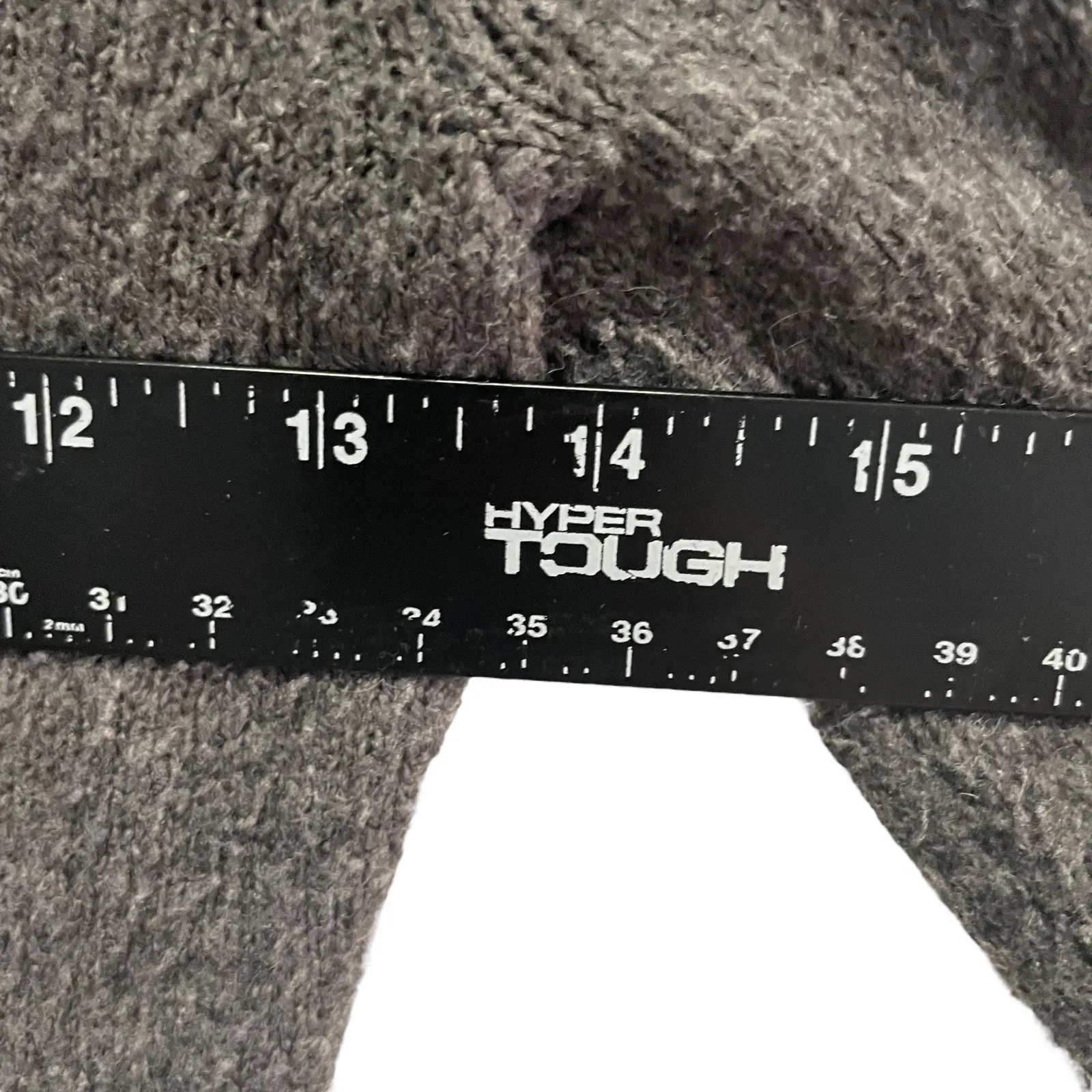 Next Era Women Small Dark Gray Ribbed Turtleneck Long Sleeve Sweater Top - Image 4