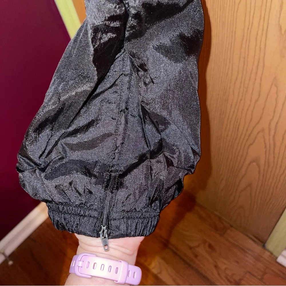 Vintage 80s Nylon Black Pants - Image 3