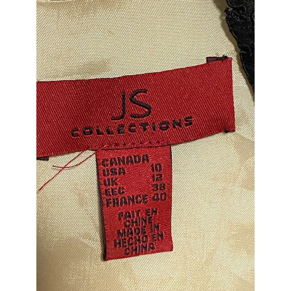 JS Collections Black Whimsigoth Maxi Dress Y2K Witchy Goth Romantic Fairy Sz 10 - Image 8