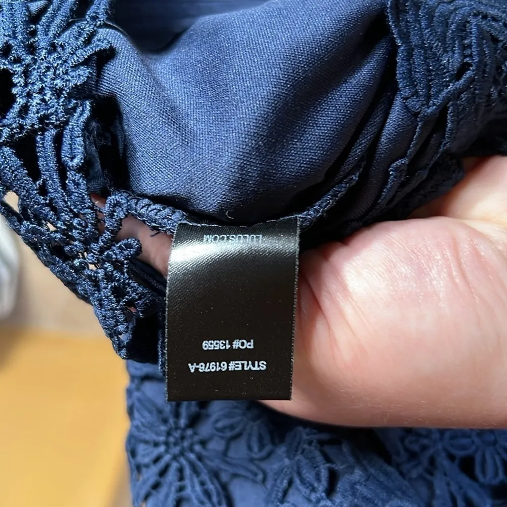 Lulu’s Love Poem Navy Blue Lace Mini Dress Size Large - Image 14