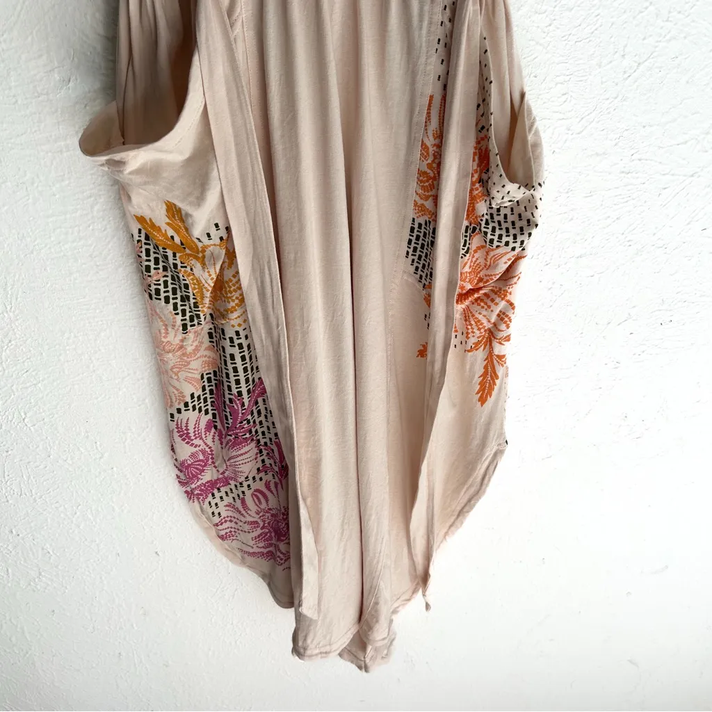 Daily Practice by Anthropologie Short-Sleeve V-Neck Midi Dress Cream Floral XXS - Image 4