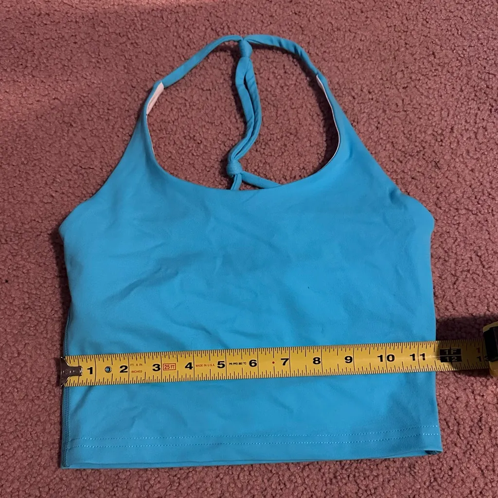 NWOT Paradis Baby Blue Sport Bra Crossover Single Strap Size XS Yoga Sporty - Image 3