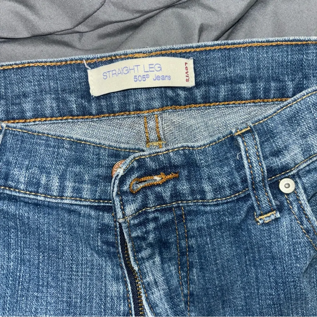 Levi's Straight Leg 505 Blue Jeans - Image 4