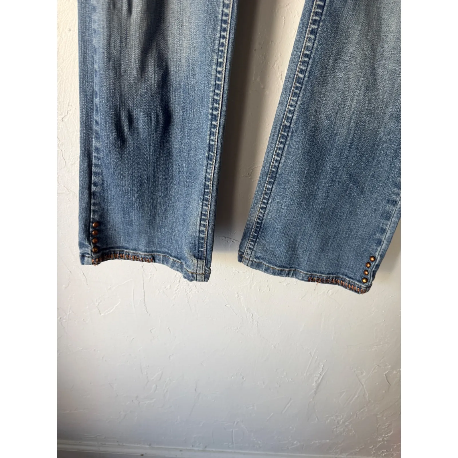 Cowgirl Tuff Womens Jeans Blue‎ Bootcut Embellished Pockets W30 L33 Western Tall Blue Size undefined - Image 5