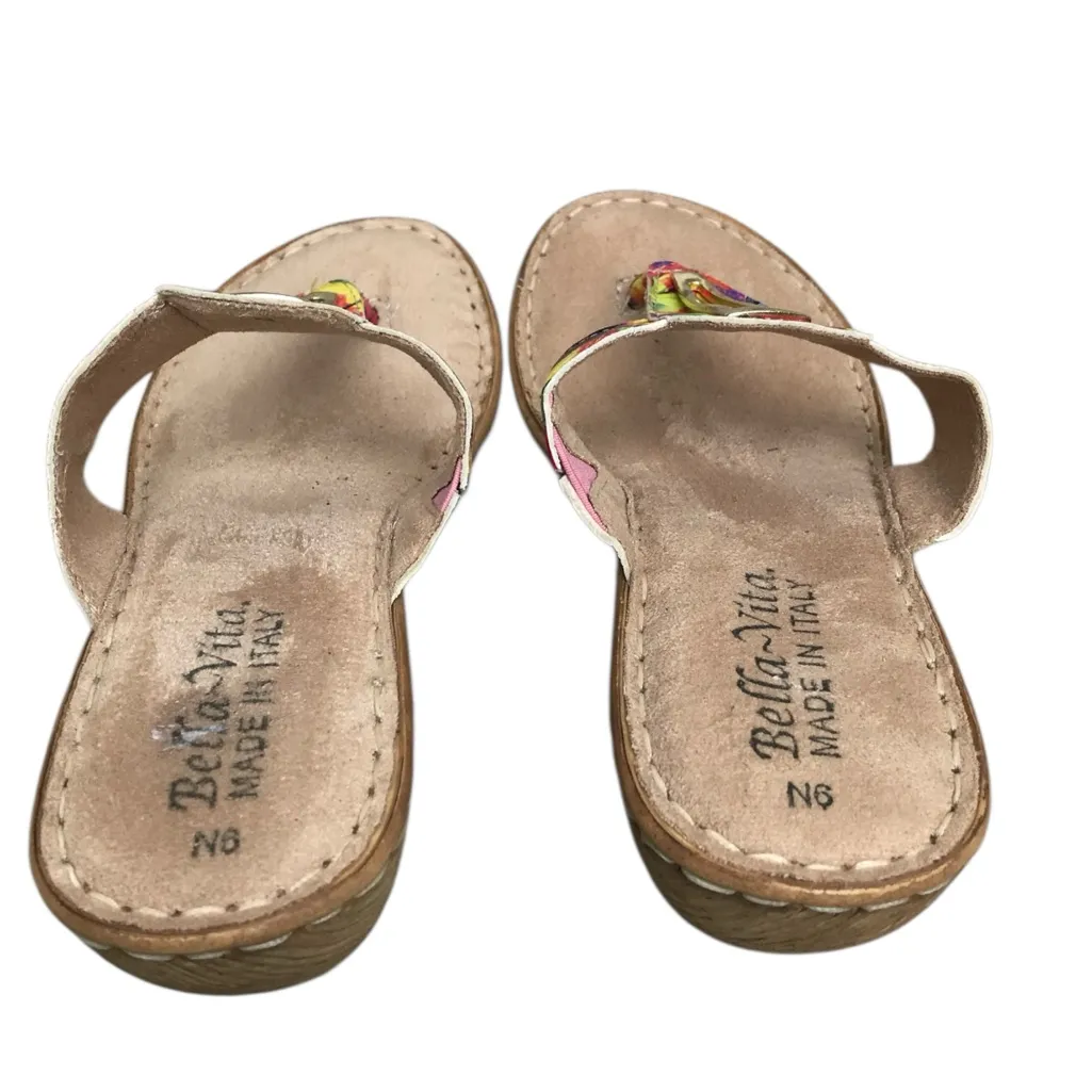 Bella Vita Italy Leather Upper Multicolor Thong flip flop Sandal. SZ.9 - Image 5