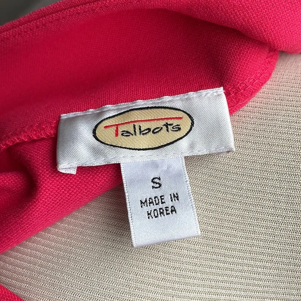 Talbots Spring Pink Rayon/Nylon/Spandex Midi Shift Boat Neck Dress Women Sz. Sm - Image 6