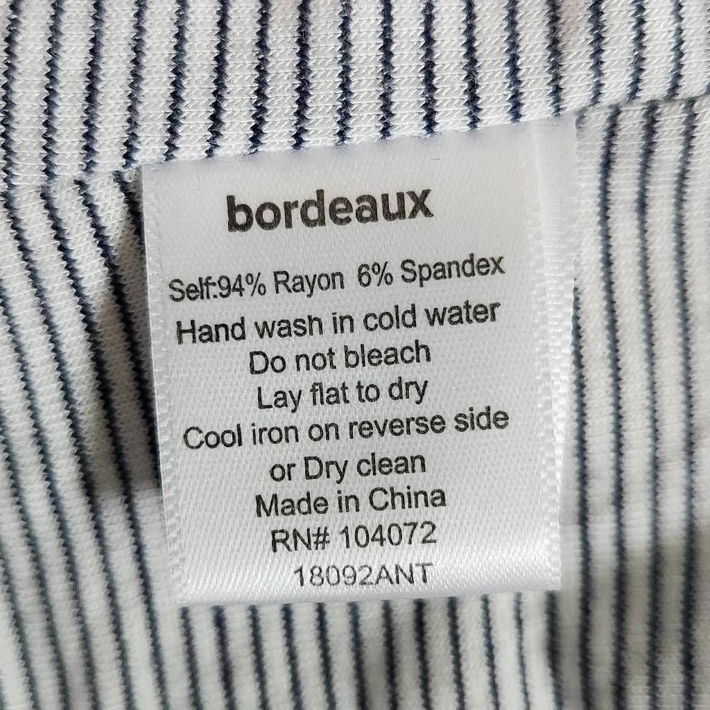 Bordeaux Stripe Knit Blazer Size XS Preppy Gray and White Knit Jacket - Image 8