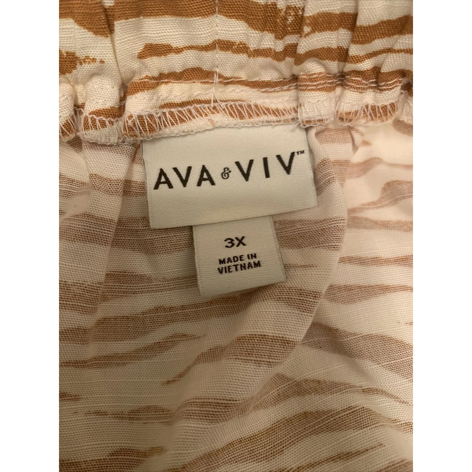 Ava & Viv Zebra Print Woven High Slit Elastic Waist Midi Skirt Choose Your Size - Image 2