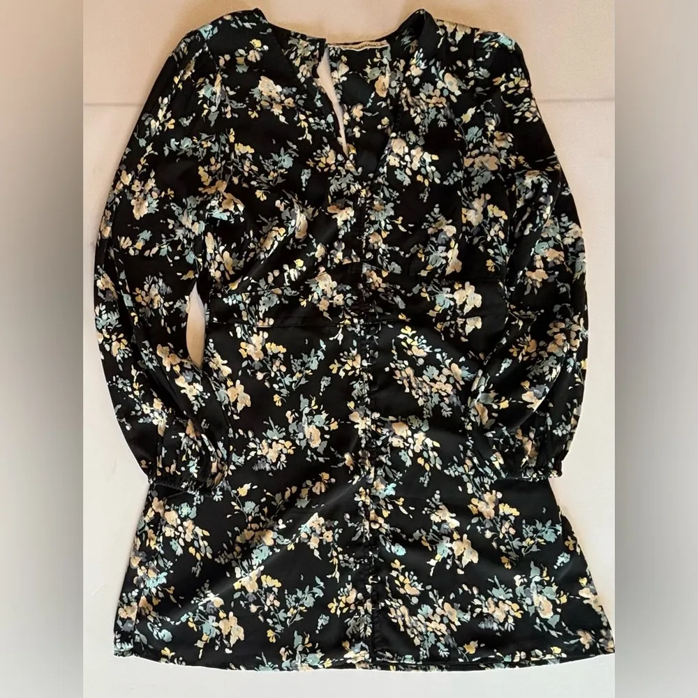 ABERCROMBIE & FITCH Women’s Long Sleeve Floral Mini‎ Dress Size Large Like New - Image 8