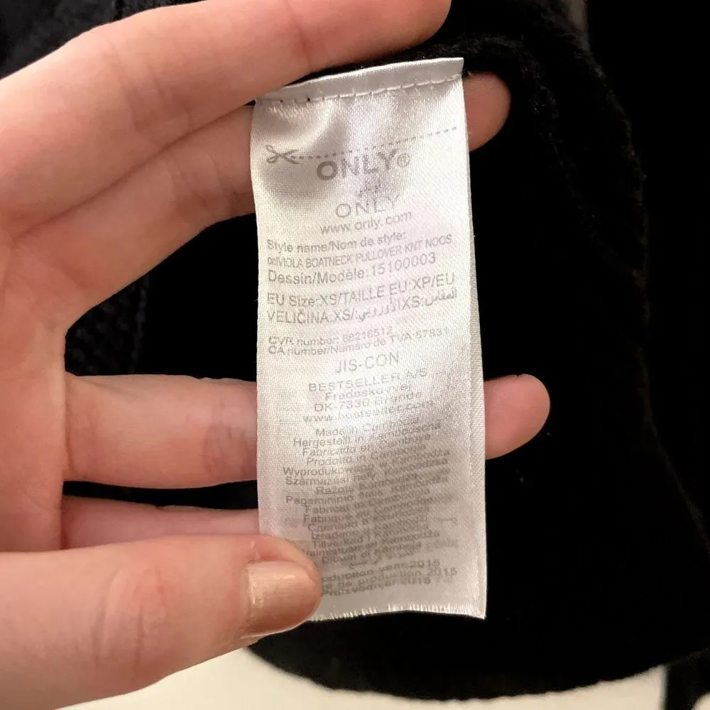 ONLY My Favorite Wardrobe black knit sweater classic casual comfortable warm - Image 5